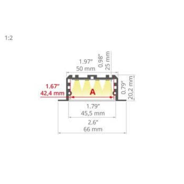LED-Einbauprofil für große Räume
